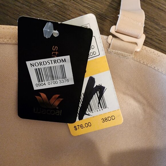Wacoal Red Carpet Strapless Bra NWT Sand 38DD - Picture 9 of 10
